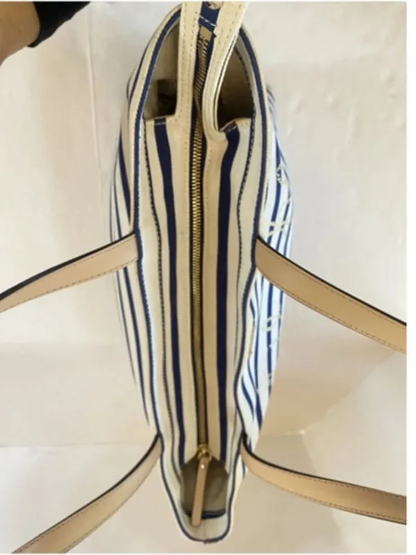 Kate Spade Tie the Knot striped tote Storybook lining - Image 11