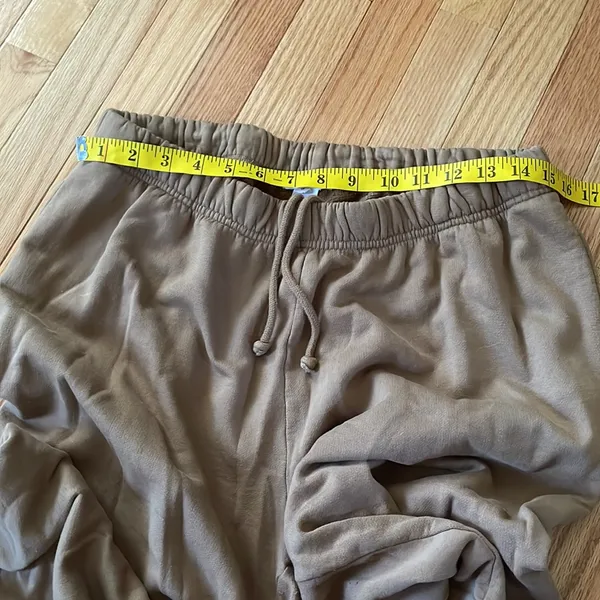 Good American Joggers Womens Large Brown Fleece Pull On Pants Loungewear Cozy - Image 6