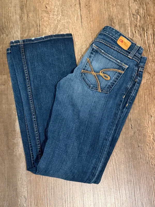 BKE Dark Blue Bootcut Jeans with Contrast Stitching - Image 2