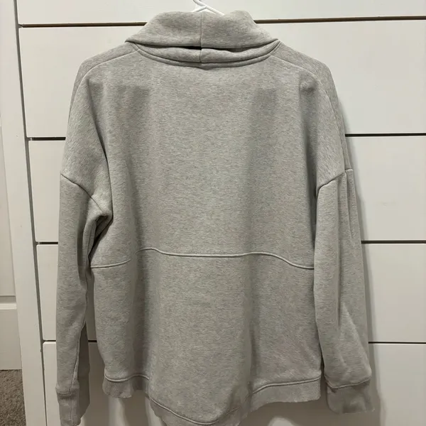 Athleta Cozy Karma Grey Mock Neck Crewneck - Image 3