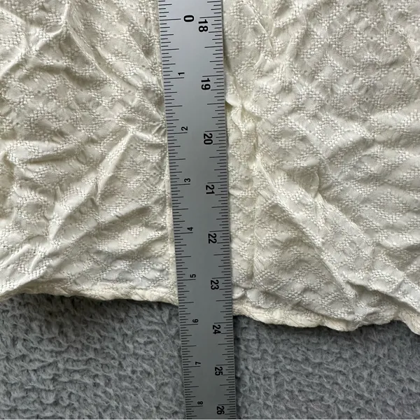 Universal Threads NWT‎ 3/4 Balloon Sleeve Blouse Top Cream Peasant Boho Ruffle S - Image 8