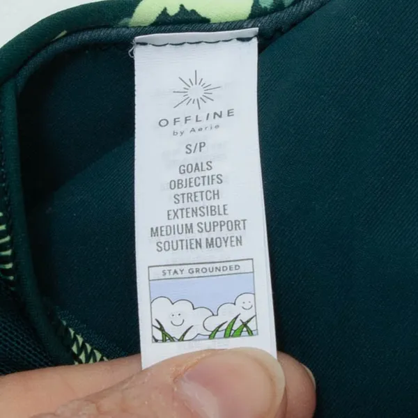 Aerie Offline Green Camo Athletic Workout Mesh Sports‎ Bra Womens Size Small - Image 8
