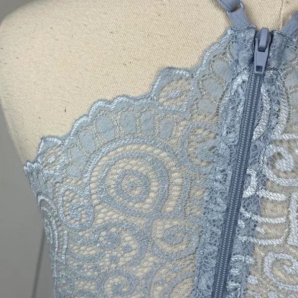 Windsor light blue lace mini dress - Image 3
