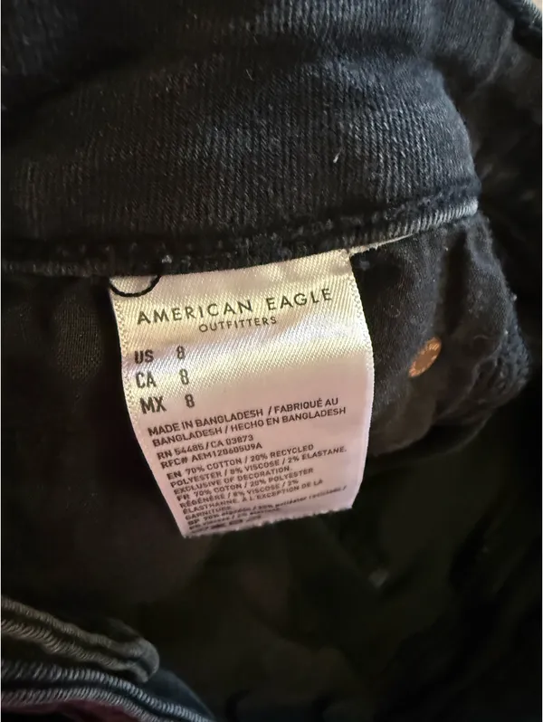 Black American Eagle Jean Shorts - Image 4