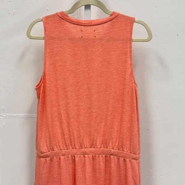 Lou & Grey Coral Heather Knit Sleeveless Drawstring Waist Knee Length Dress Med - Image 5
