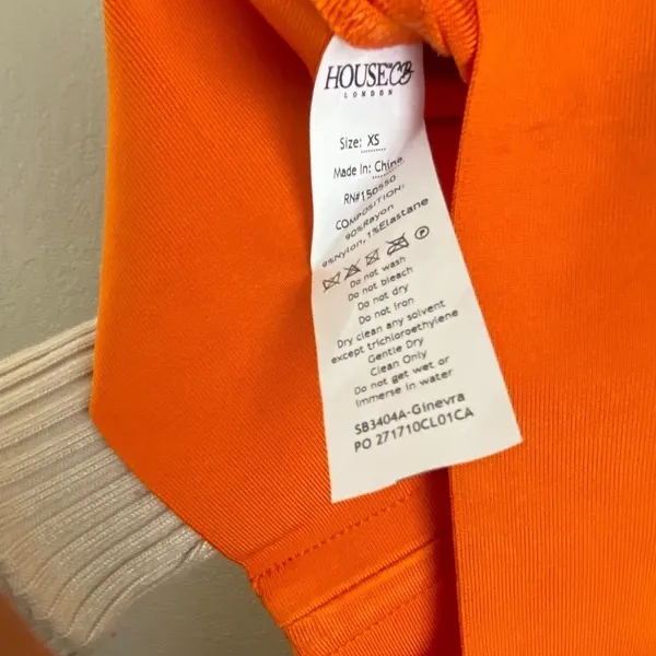 HOUSE OF CB 'Ginevra' Orange Cross Front Bandage Dress‎ /Size XS NWOT - Image 12