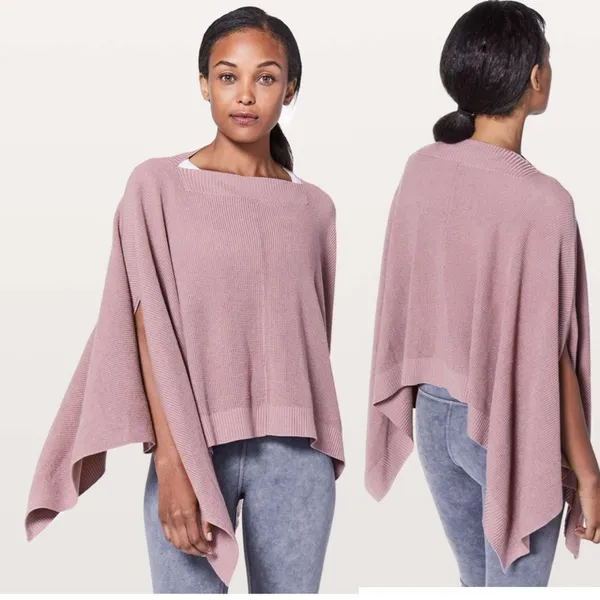 Lululemon Athletica‎ Forward Flow Cape Poncho Womens One Size Vintage Mauve Soft - Image 2