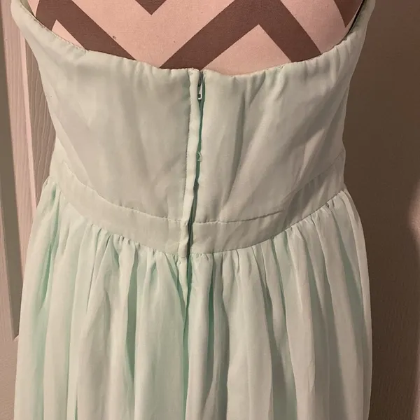 Tevolio women’s strapless chiffon mint green long formal dress size 12 - Image 6