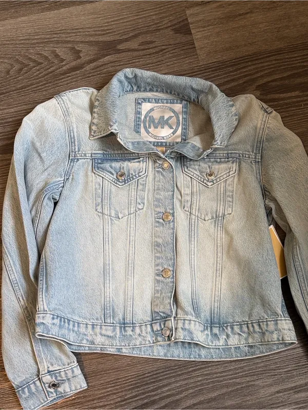 Michael Kors Light Wash Denim Jean Jacket - Image 7