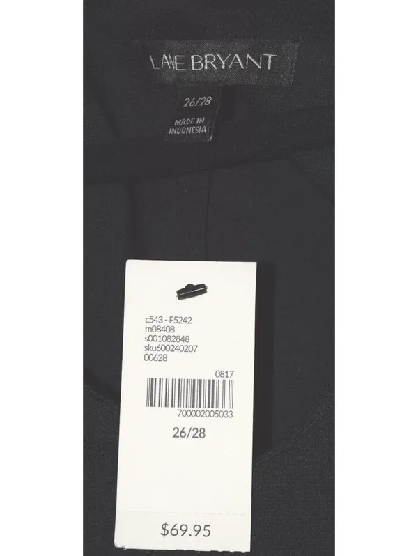 Lane Bryant Womens Plus Size 26 28 Black A Line Dress 3/4 Sleeve Casual NWT - Image 3