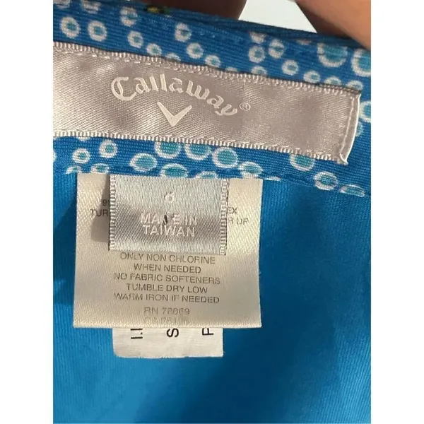 Callaway Golf Skort Blue Paisley Size 8 Athletic Tennis Skirt - Image 4