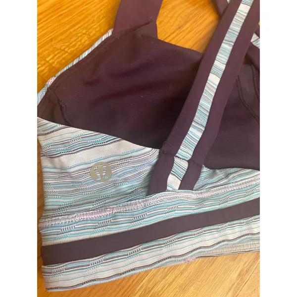 Lululemon Rack Pack Bra Wave Twist size 6 Lilac Caspian Blue / Deep Zinfandel - Image 6