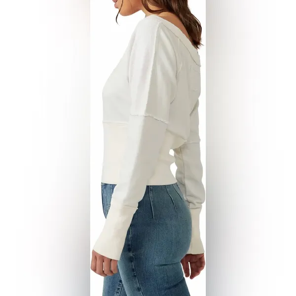 Free People Last Minute Pull Over | Cream | Size Extra Small XS | We The Free - Image 3