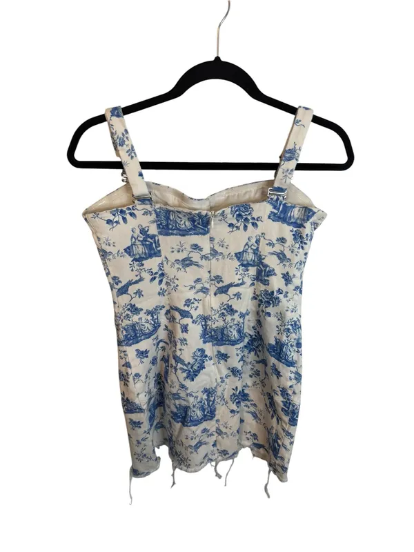 For Love & Lemons Monika Hook Front Floral Bird Print Mini Dress - Image 4