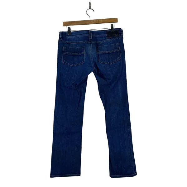 Diesel Wenga Solid Straight Leg Jeans Blue Y2K Low Rise Patch Pockets Size 30 - Image 4