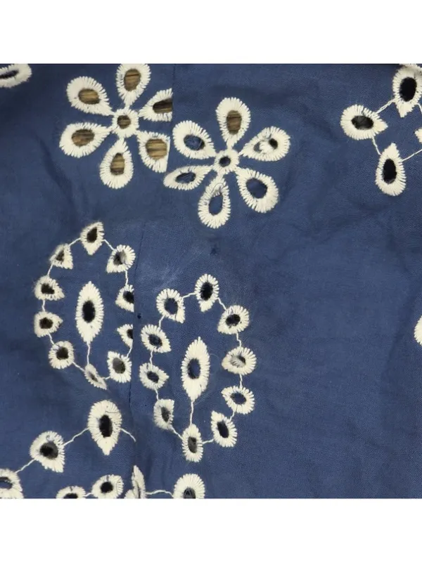 Shoshanna Embroidered Chambray Cover-Up Maxi Dress Chambray Blue / White M - Image 9