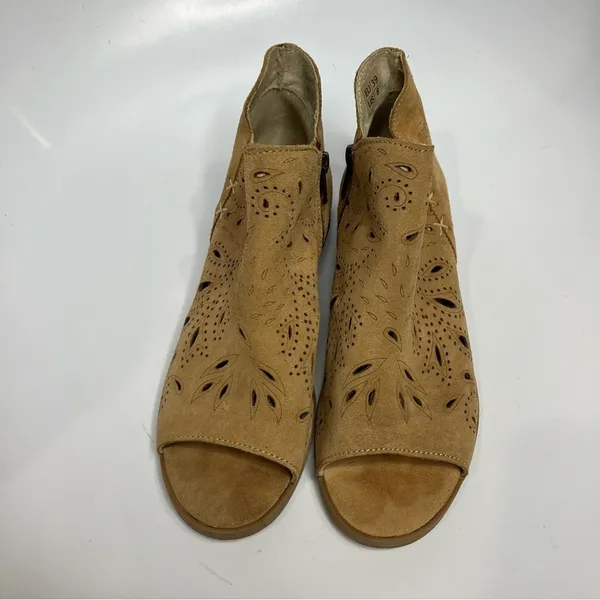 Coolway‎ Nelia open toe laser cut booties tan leather size 39 - Image 5