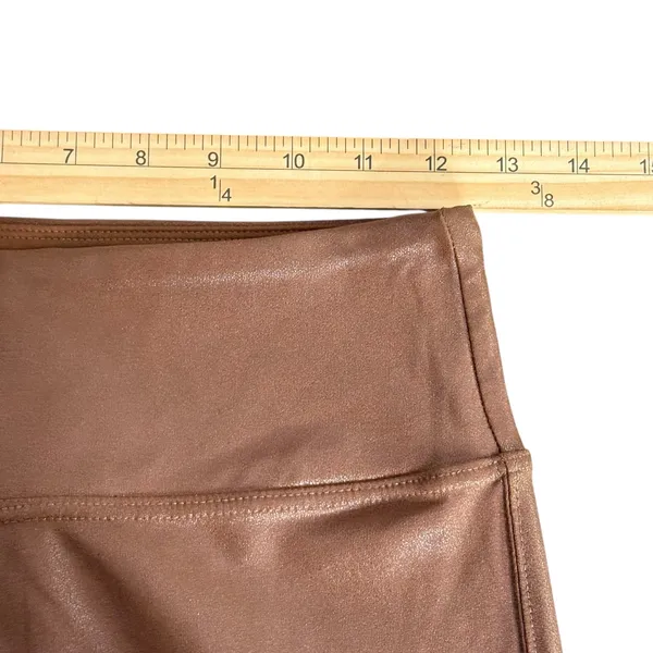 Shiny Metallic Leggings High Waist Tummy Control Pants Women‎ S Shiny Pull On - Image 11
