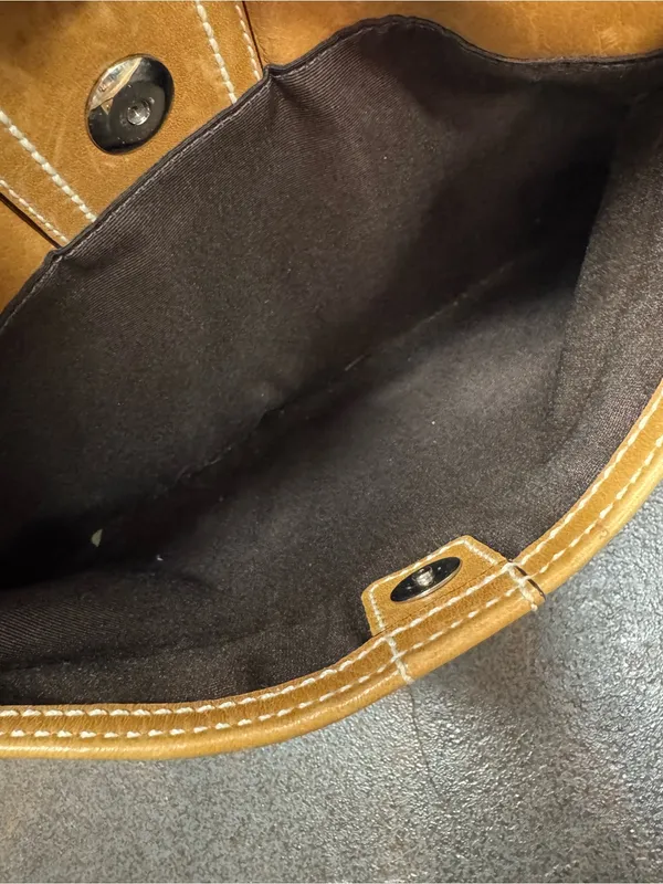 Vintage Vtg Coach 10578 Soho Shoulder Bag Buckle Leather Tan Silver Hardware Y2K - Image 11