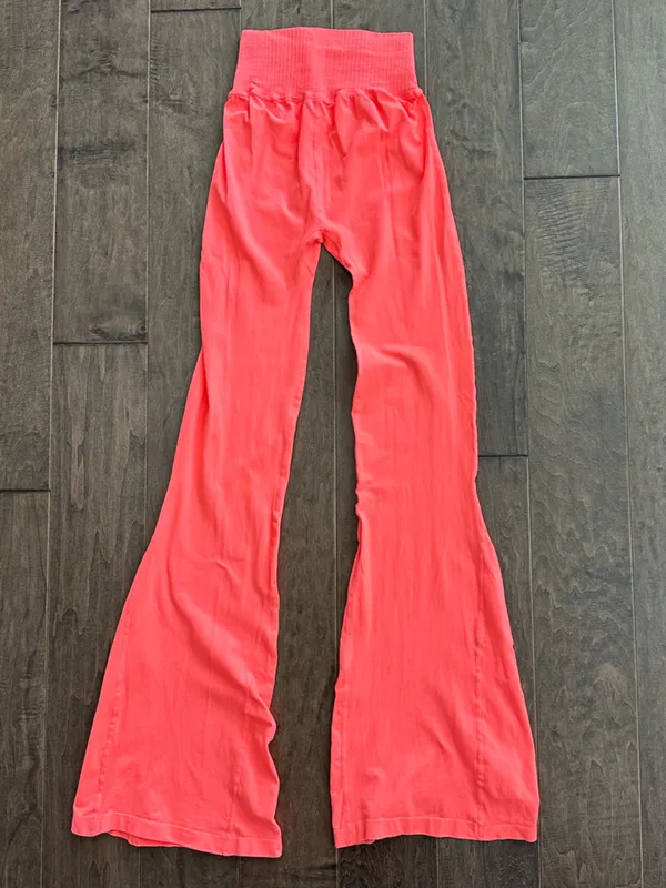 FP Movement Good Karma Flare Leggings Coral Pink - Image 6