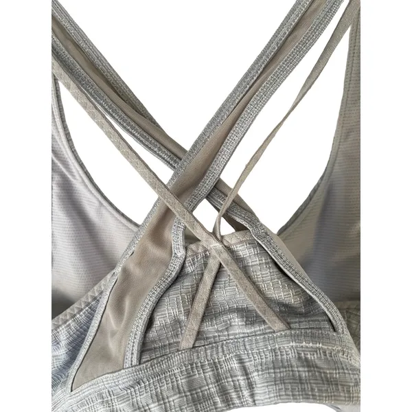 Athleta Women's Size M‎ Jacquard Transcendence Bra Slate Grey - Image 7