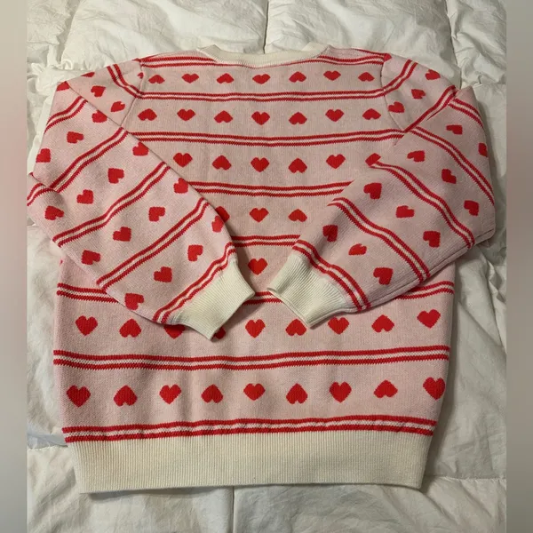ICHI Brielle Jacquard Long Sleeve Pullover Sweater - Image 5