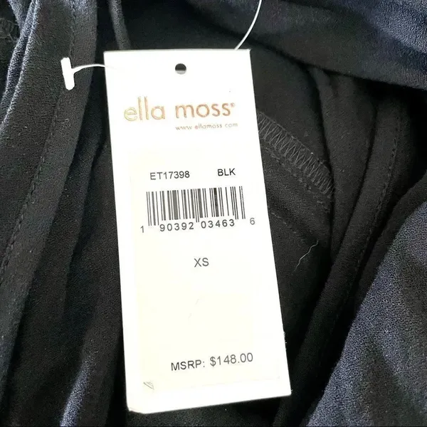 Ella Moss Gauzy rope tank black halter top - Image 13