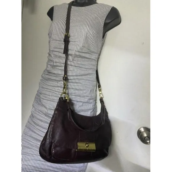 coach vintage rare brown leather cross body bag - Image 8