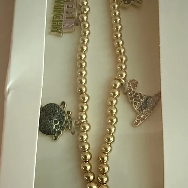 BaubleBar nwt witch Halloween Gold Beaded Phone Charm Wristlet Cat Cauldron - Image 3
