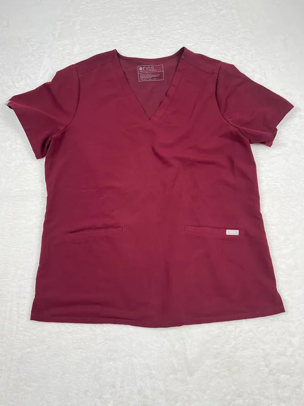 Figs Set Burgundy Casma Scrub Top Zamora Joggers L - Image 2