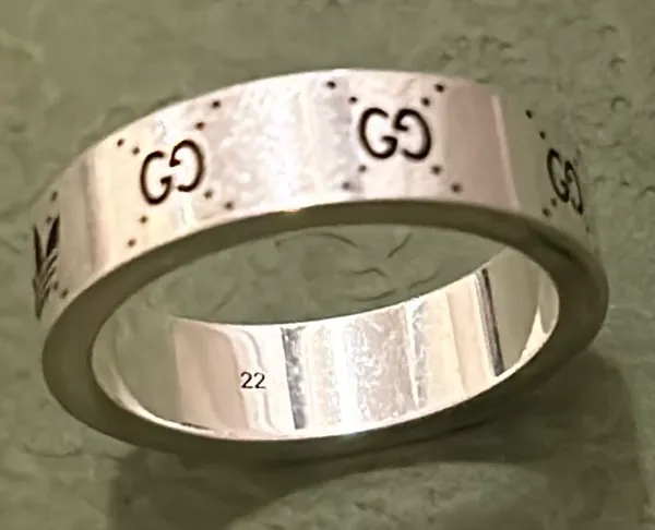 Gucci x Adidas Engraved Interlocking G Ring Ag 925 - Image 6