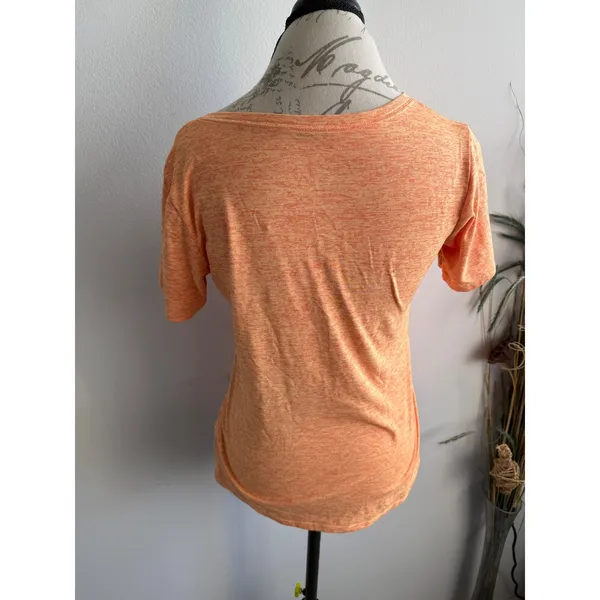 Nike Florida Gators Womens Dri-FIT V-Neck T-Shirt‎ Orange Space Dye Small - Image 2