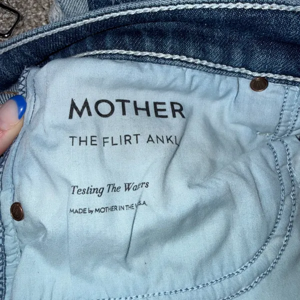 Mother The Flirt Ankle Jeans Women 28 Blue Good Distressed Ripped Superior - Image 6