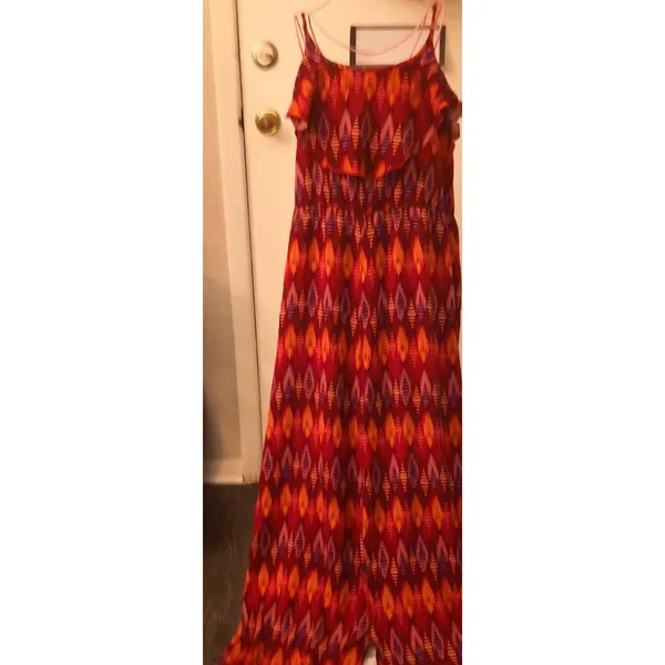 Hot Swag Multi-Color Keyhole Back Jumpsuit M Dopamine Boho Coconut Girl Prints - Image 4