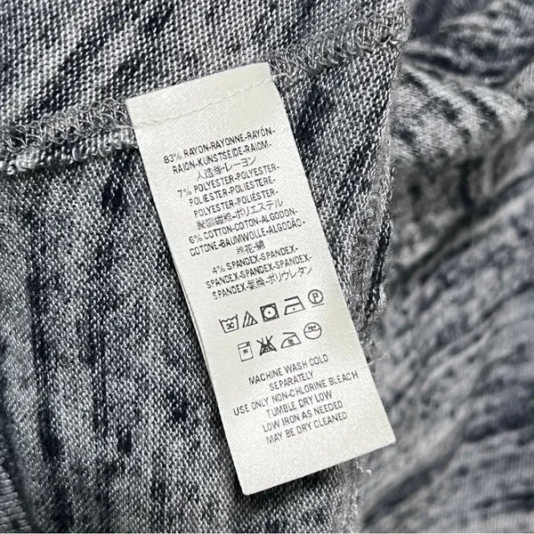 Free People We the Free Off Shoulder Burnout Top Large Gray - Image 4