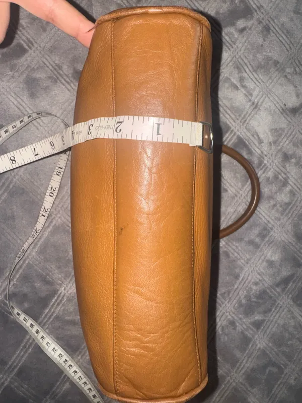 Etienne Aigner Brown Leather Satchel Handbag - Image 5