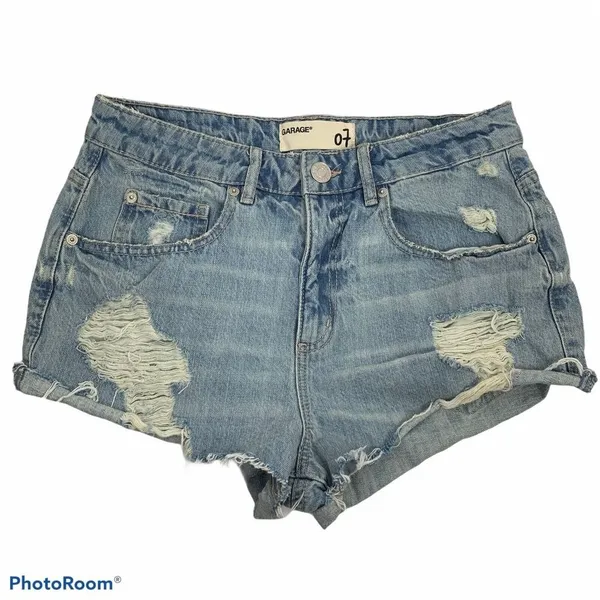 Garage Jr Size 7 Cut Off Shorts Craft Denim Festival Hi‎ Rise Jean Short Women's - Image 2