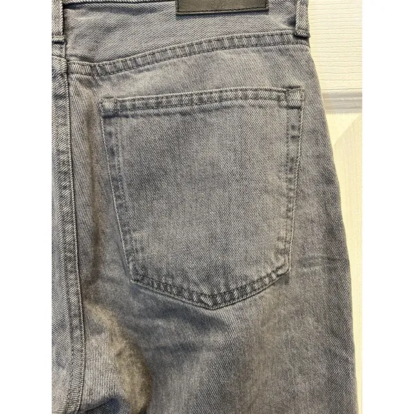 Everlane The 90s Cheeky Jean Organic Cotton Grey Washed‎ Crop Size 27 High Rise - Image 7