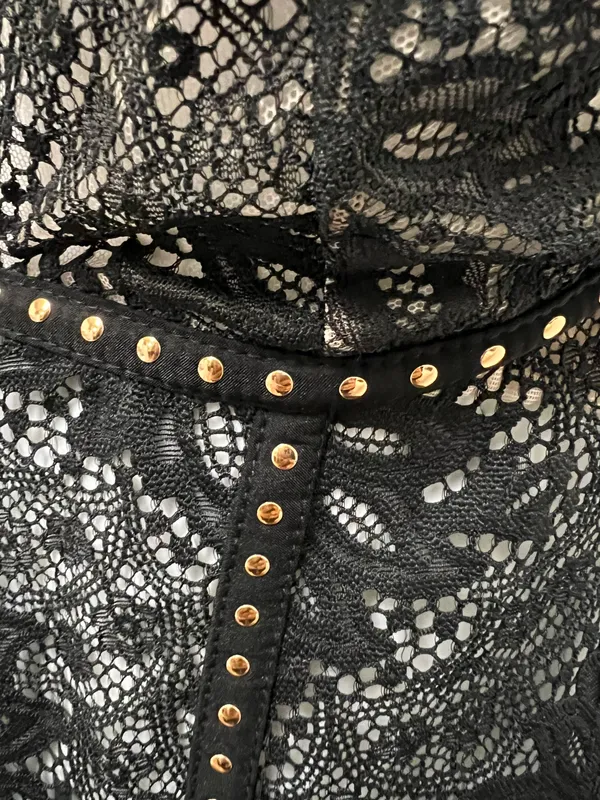 Victoria's Secret Black Rivet Bodysuit - Image 5