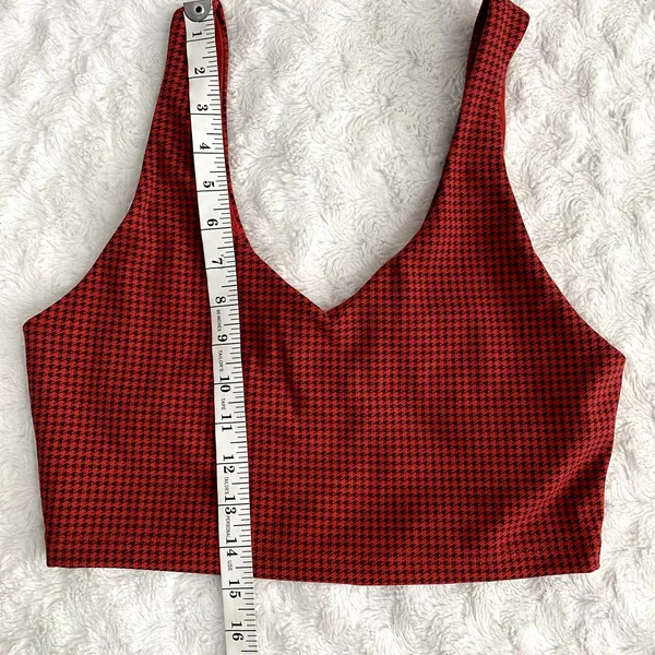 NEW Aerie Offline Red Herringbone Recharge Least Support Athletic Sports Bra M - Image 6