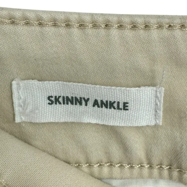 NWT LOFT Women’s 2023 Mid Rise Skinny Ankle Pants Light‎ Khaki Size 4 Preppy - Image 4