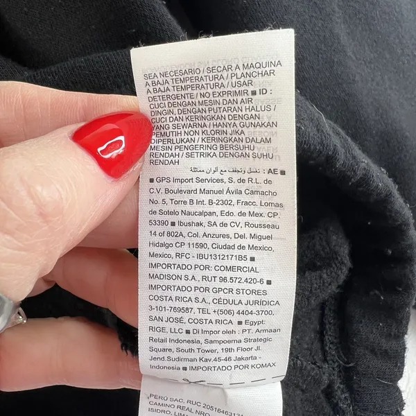 Old Navy Active XL Sweatshirt Loose‎ Dolman Sleeve Drawstring Hem Black Jack - Image 9