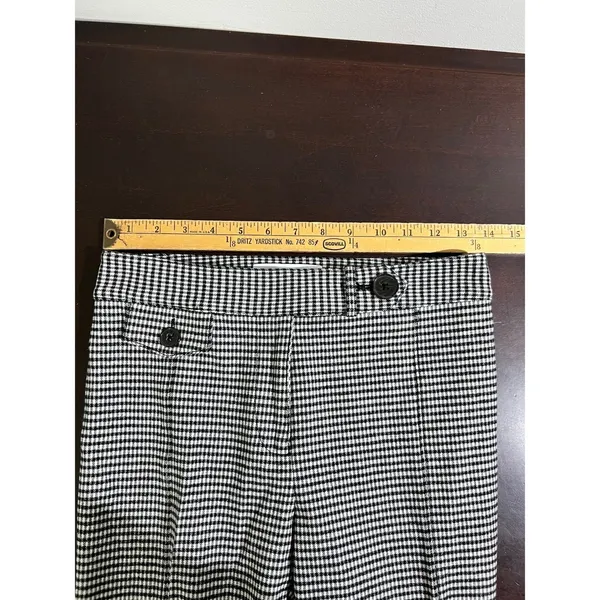Derek Lam 10 Crosby Houndstooth Plaid Flare Work Trousers Size 0 - Image 6