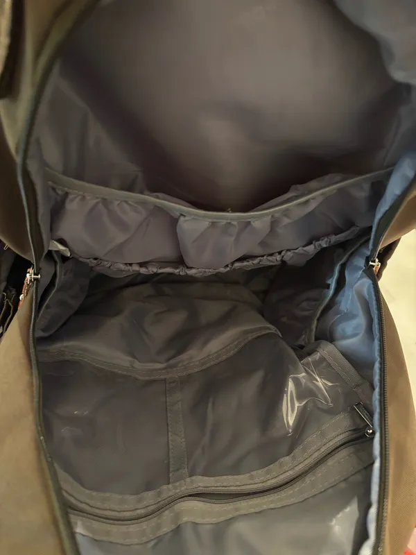 BabbleRoo Olive Green Quilted Baby Backpack Bag with Detachable Pouch - Image 7