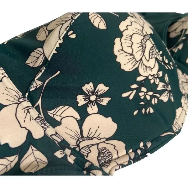 ADORE ME Green & Pale Pink Floral Bikini Top Swimsuit Bathing Suit |‎ Size 2X - Image 2