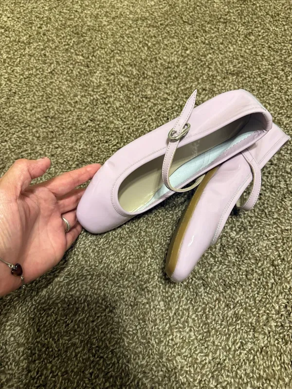 HAI X REQINS HONOREE MARY JANES - LILAC PATENT Womens 36 USA 5.5 - Image 6