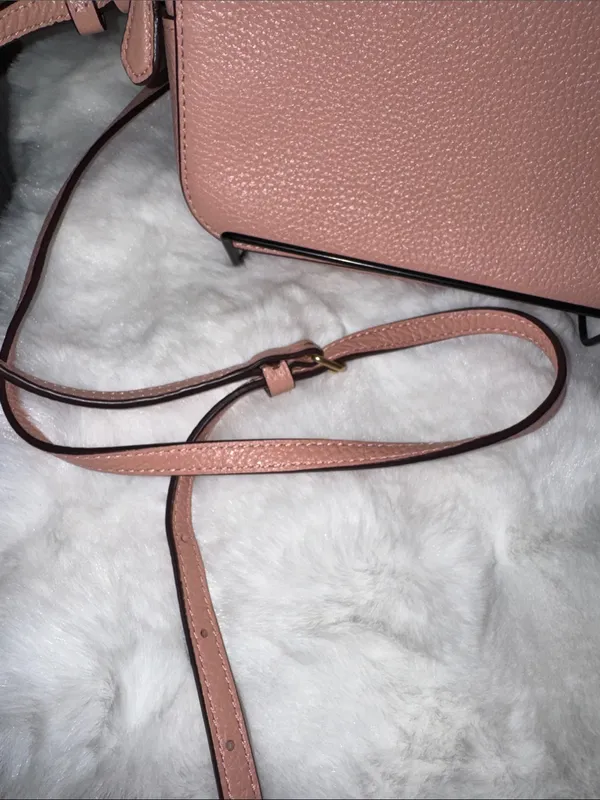 Coach Pebbled Leather Crossbody in Blush Pink - Image 3