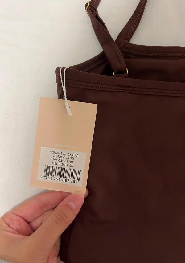 Wilo Square Neck Bra Brown Size XS - Image 3
