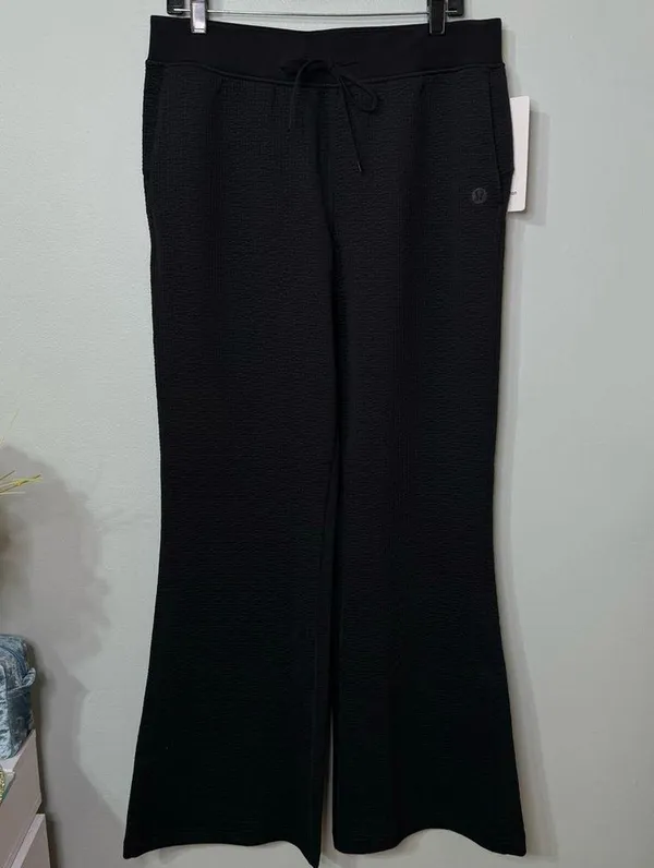 Lululemon Textured High Rise Flared Track Pant Black Size 12 NWT - Image 8