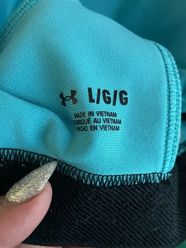 Under Armour Women L Blue Project Rock Crossback Sports Bra Athleisure Workout - Image 5